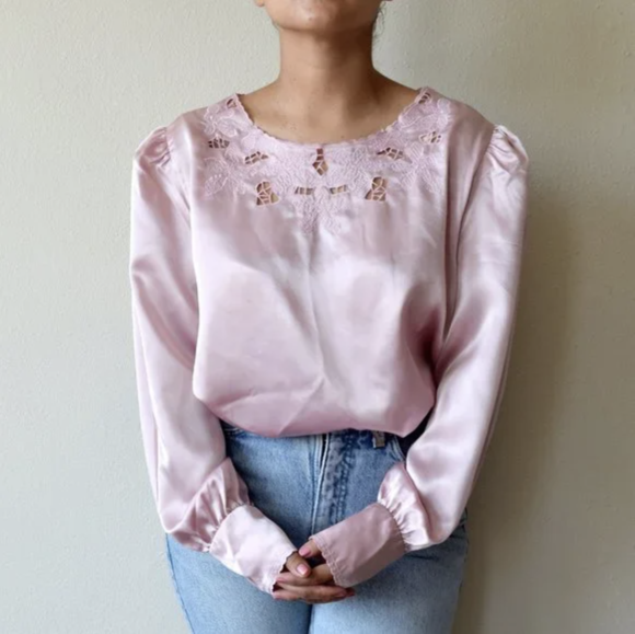 Pink Satin Blouses